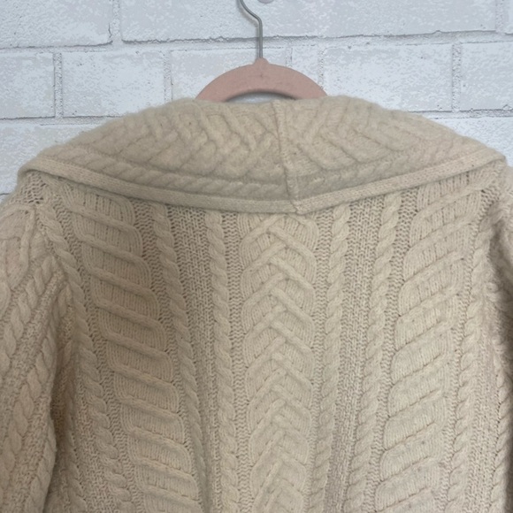 Aran Crafts Cream Cable Knit Cardigan - Picture 3 of 5